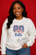 Bills cheetah inspired crew neck- ADULT